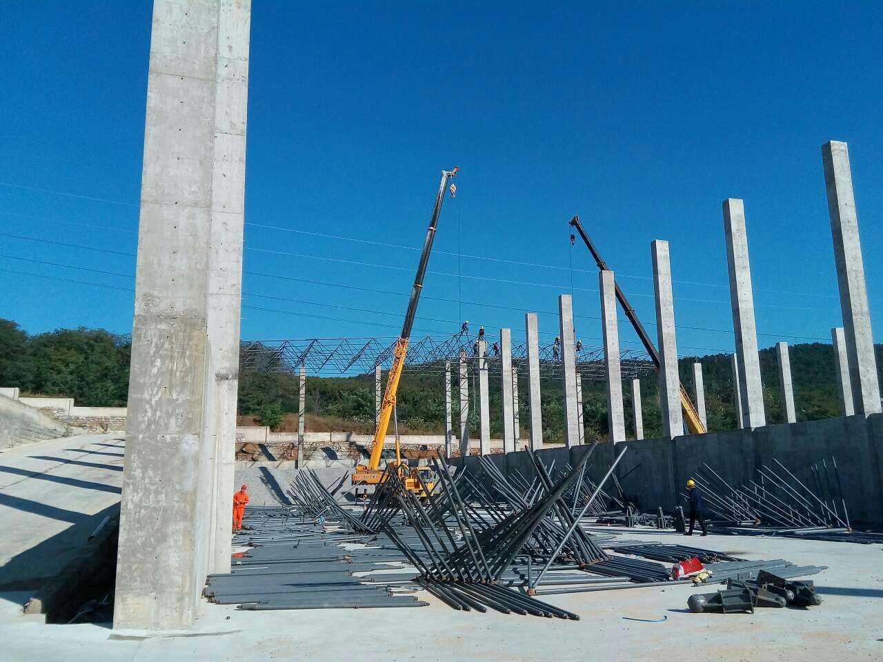 枣阳威海搅拌站网架